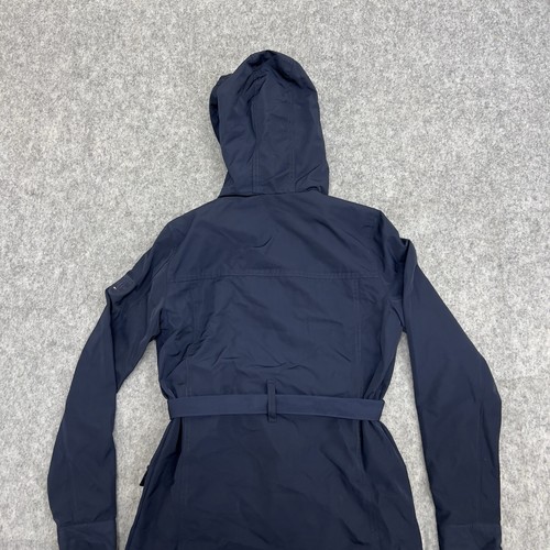Tommy Hilfiger Jacket Womens XS Black Hailey Belted Hooded Water Resistant Long - Picture 10 of 16