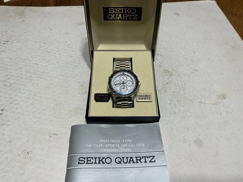 Vintage Seiko Flightmaster 7T34-6A09 Chronograph - With Box & Manual, Late 1980s