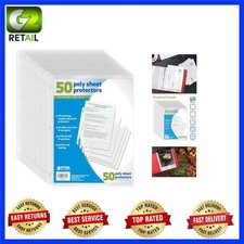 50 Clear Top-Loading Sheet Protectors, Archival Safe for Document Storage