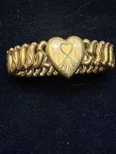 Vintage American Queen Pitman Keeler Sweetheart Expansion Bracelet WWII Era 6