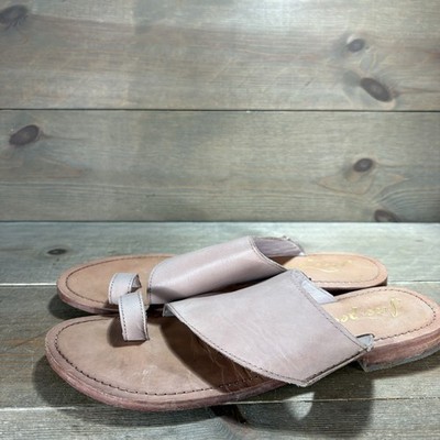 free people sant antoni womens size 38 shoe brown leather slip on comfort sandal
