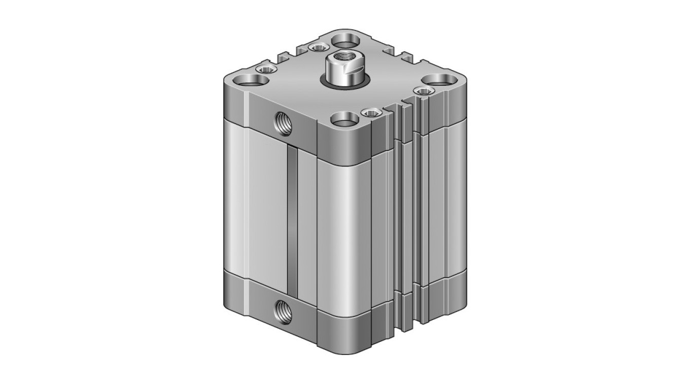ISO21287 compact pneumatic cylinder with a single piston rod with an inte /T2UK