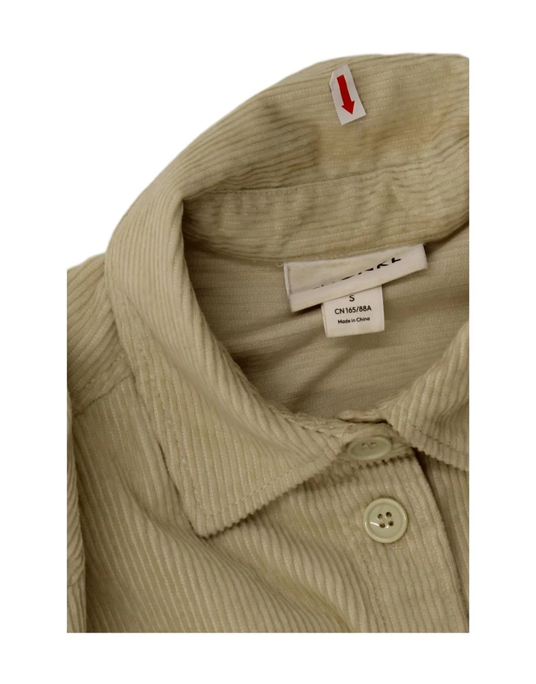 MONKI Womens Oversized Corduroy Shirt UK 10 Small Beige Cotton BW02 — 第 4/4 张图片