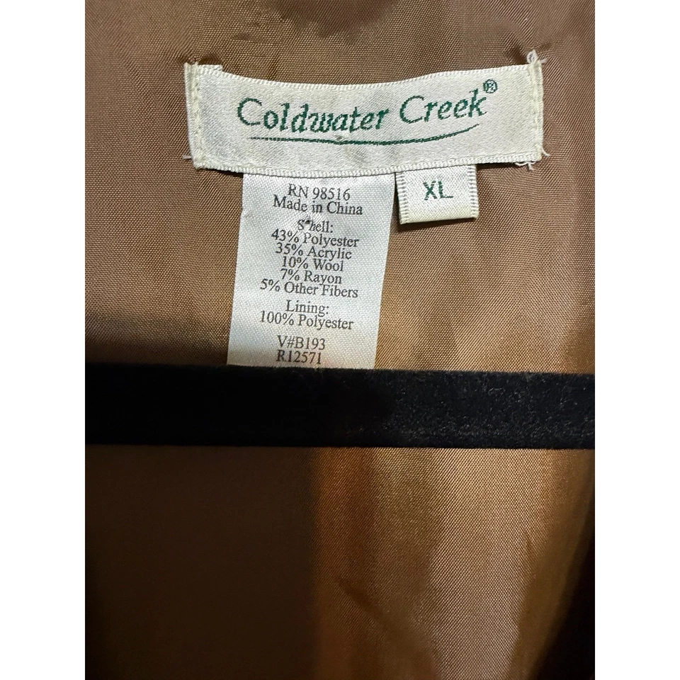 Blazer De Colección Coldwater Creek Mezcla de Lana Tweed Tapiz Para Mujer XL Bordado Artístico Foto 4 de 4