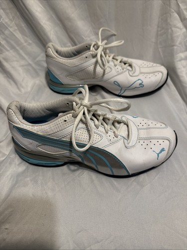 PUMA WMNS Tazon 6 White Teal Silver Sneakers Size: 8.5 186635-03 - Picture 2 of 6