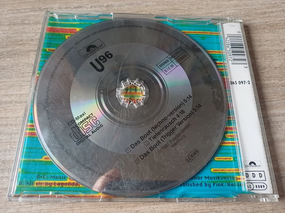 CD Maxi U96 "das boot" 1991polydor gmbh techno Klassiker - Bild 3 von 3