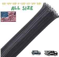 Braided Split Sleeving Wire Loom Tubing Cable insulated Sleeve Cord Protector