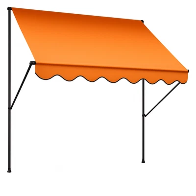 ANGERER FREIZEITMÖBEL Angerer Klemmmarkise uni orange - 250 cm breit - Balkonmarkise ohne Bohren