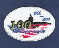 US Navy Submarine Service 100 Years 1900-2000 Anniversary Patch