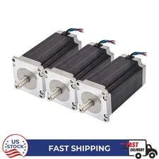STEPPERONLINE 3PCS Nema 23 Stepper Motor High Torque 3Nm Φ10mm Shaft 4 Wires CNC