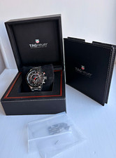 TAG Heuer Carrera Calibre S Chronograph Tachymeter 43mm Steel Black Dial