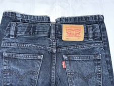 Levi  s 505 Dark Wash Blue Jeans Youth Size 6 Regular Western Rodeo Casual
