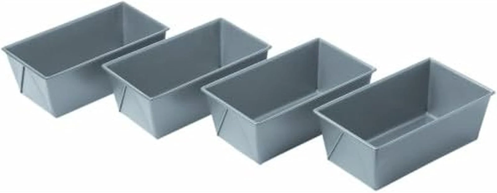 Commercial II Non-Stick Mini Loaf Pans, 5-3/4 by 3-1/4 by 2-1/4-Inch, Gray (Pack