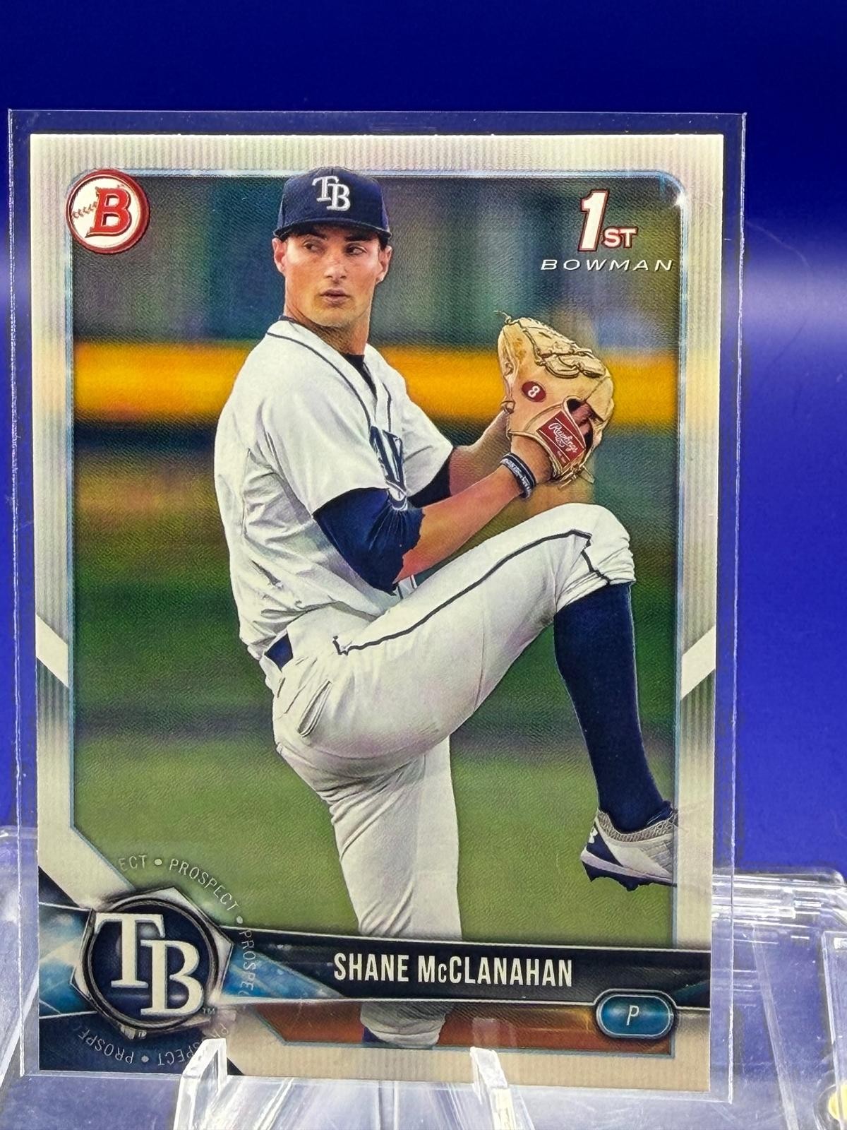 2018 Bowman Draft #BDC-9 Shane McClanahan Chrome Sky Blue Refractor #/402