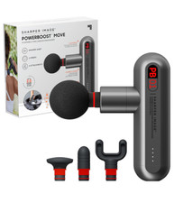 Sharper Image Powerboost Move Mini Percussion Massage Gun   4 Attachments   Used