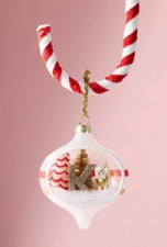 Anthropologie Party Animal GLASS monogram Christmas Ornament INITIAL LETTER K