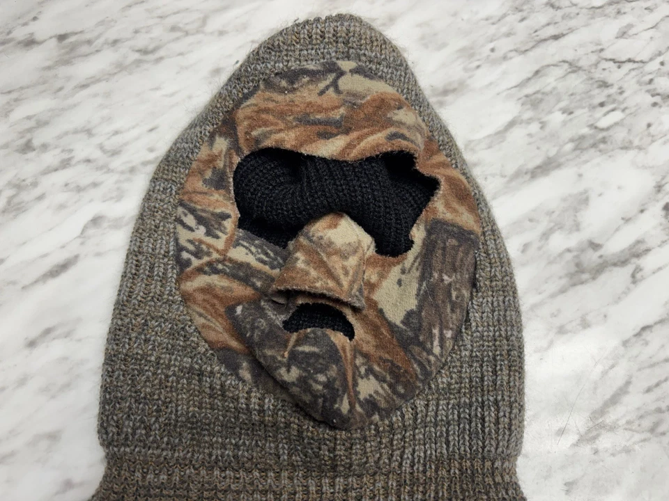 Máscara de esquí camuflada marrón vintage años 80 EE. UU. Realtree camuflaje caza invierno sombrero gorra Foto 2 de 4