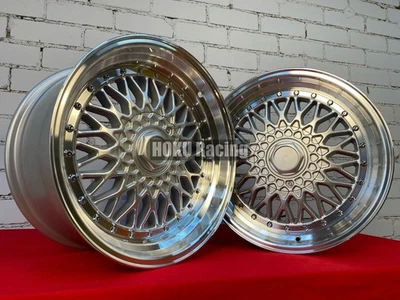4X 18" RS Mesh Style Deep Dish Felgen 5X120 passend für BMW E34 E90 E39 E60 E65 - Bild 1 von 4