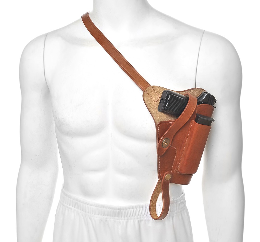 M3 Leather Shoulder Holster fits Yugo M57 T33 Tokarev with Spare