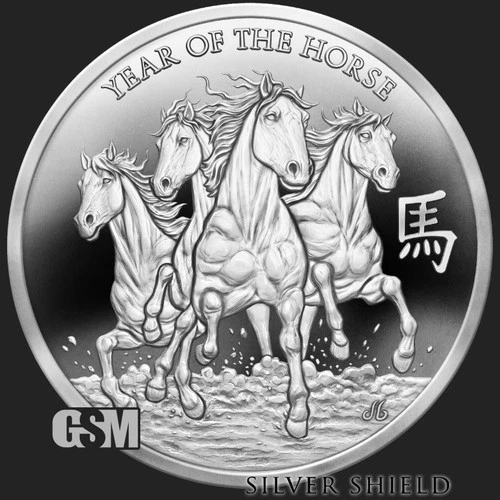 2026 Silver Shield YEAR OF THE HORSE v1 - 1oz .999 Silver Proof - Pre Sale