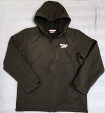 Reebok Youth L 14/16 Black Softshell Full Zip Fleece Lined Jacket Size