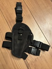 KNJ Drop Thigh Tactical Holster Black Nylon Made In USA Right Handed