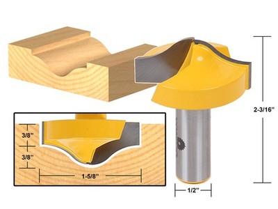 1-5/8'' Ogee Groove Router Bit - 1/2'' Shank - Yonico 14984