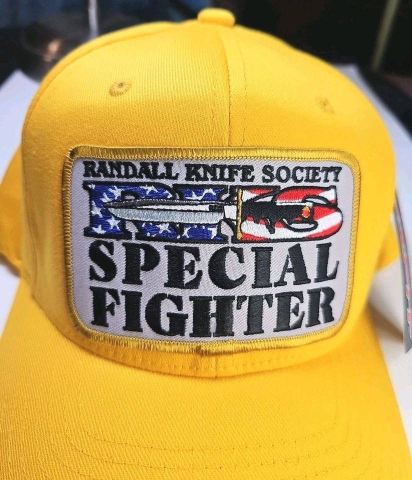 Randall Knife Society Sombrero de Lucha Especial L-XL Amarillo Nuevo de Lote Antiguo Nunca Usado Foto 2 de 4