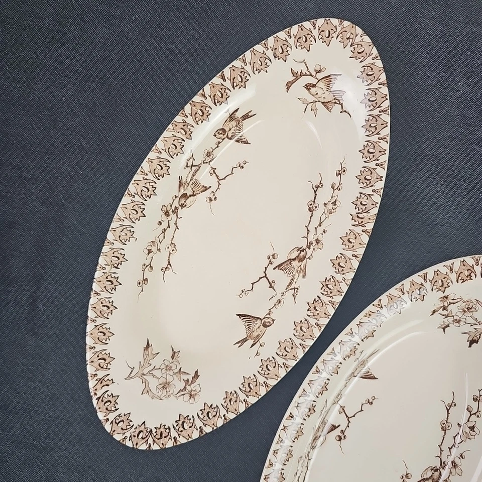 Raviers Décor Lyonnais De Choisy Le Roi Terre De Fer Sepia 19ème - Photo 3/4