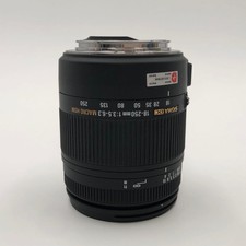 Sigma 18-250mm f/3.5-6.3 DC Macro OS HSM Lens with Hood Canon EF Mount Excellent
