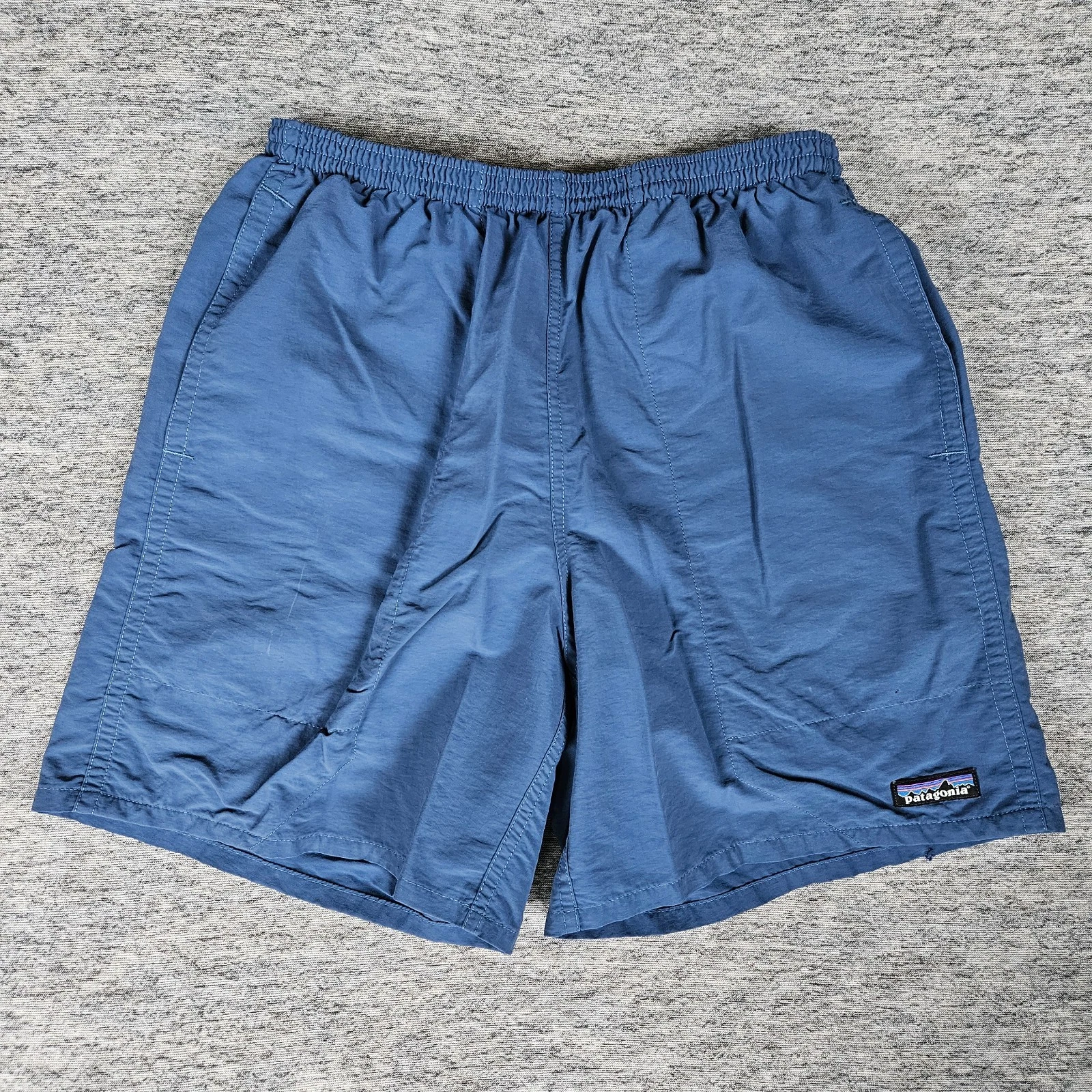 Patagonia Baggies 6" Blue Quick Dry Shorts Lined Mens Small Drawstrings Gorpcore