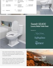 Brondell Luxury Bidet SE400 New Open Box