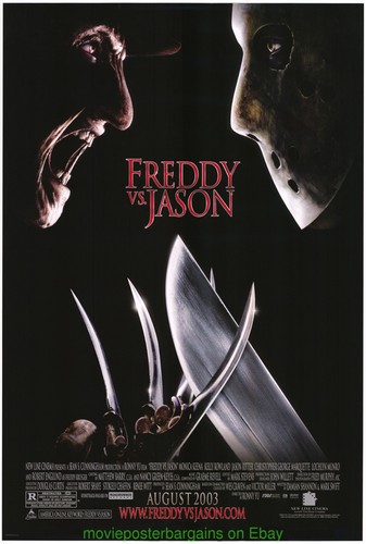 FREDDY VS. JASON MOVIE POSTER Original DS 27x40 HORROR Film 2003