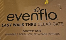 NEW EVENFLO EASY WALK-THRU CLEAR GATE - CLEAR