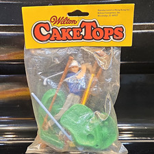 Vintage Wilton Sports Golfer Cake Topper Decoration, Plastic, Multicolor