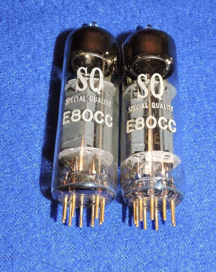 Vente perfectly matched pair E80CC Philips Special Quality gold pin test NOS Populaire speciale prijs