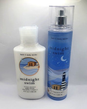 BATH AND BODY WORKS MIDNIGHT SWIM BODY MIST  LOTION SET OF 2 