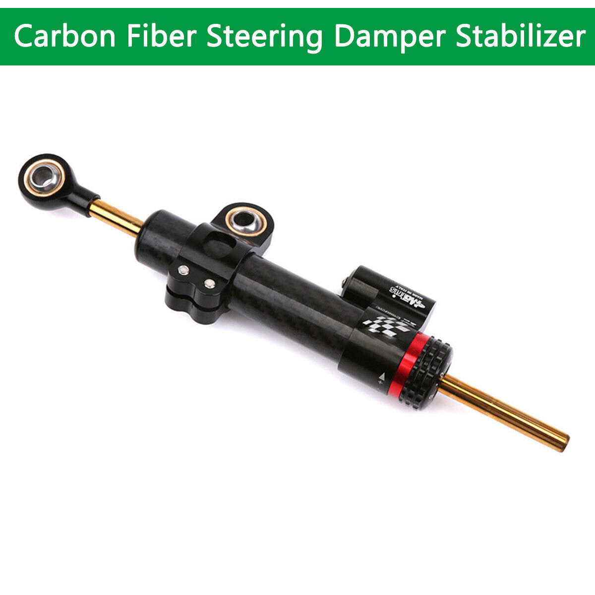 Carbon Fiber 9.8 INCH Steering Damper Stabilizer Motorcycle