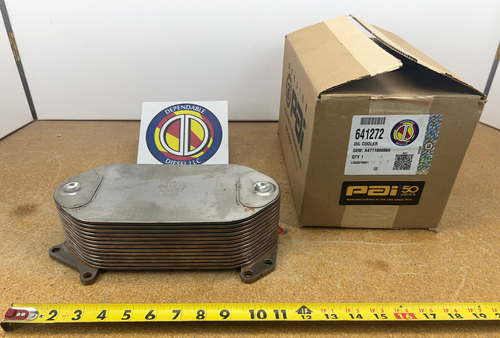 Enfriador de aceite de 13 placas para serie Detroit DD13 / DD15. 641272 Ref.# A4711800865 - Imagen 2 de 11