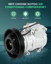 AC Compressor W/ Clutch Fits Honda Accord 94-97 2.2L Acura CL 57305 10PA17C