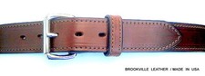 CHOCOLATE BRIDLE LEATHER BELT/ 1.5" /STAINLESS BUCKLE /AMISH MADE IN THE USA