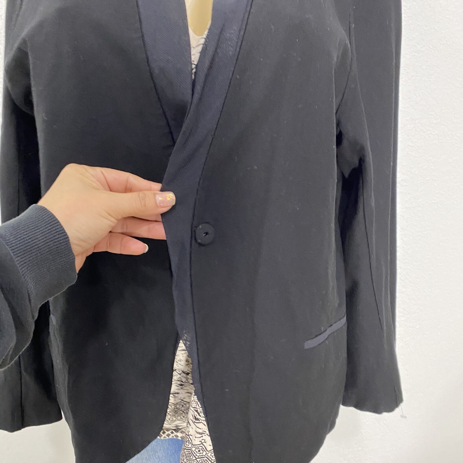 Eileen Fisher Single Snap Crepe Basic Blazer Jack… - image 6