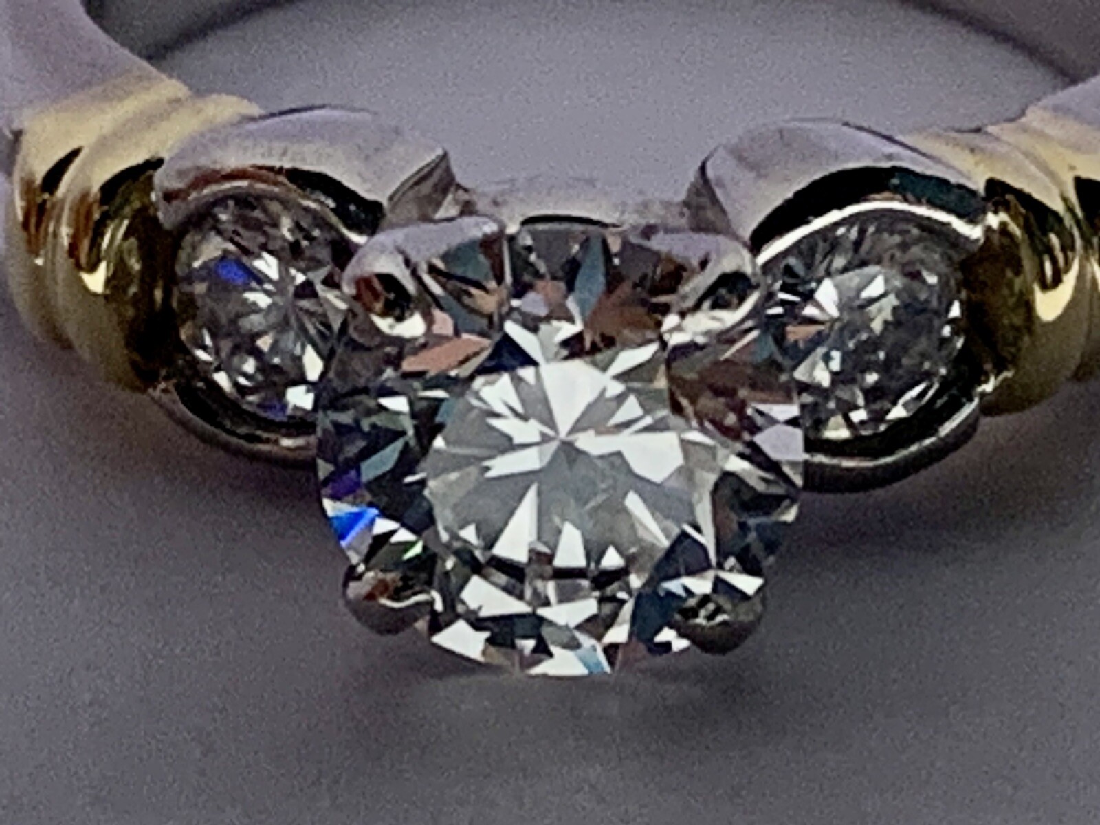 Solid Platinum Diamond Ring Solitaire E VS1  CVD … - image 2