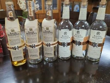 6 EMPTY BASIL HAYDEN KENTUCKY STRAIGHT BOURBON WHISKEY BOTTLE 750ML W/ CORKS