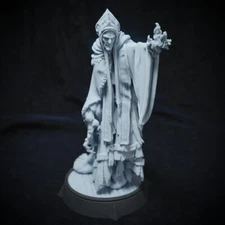 D&D Father Mohren Evil Wizard Mini 32mm Scale (unpainted) TTRPG