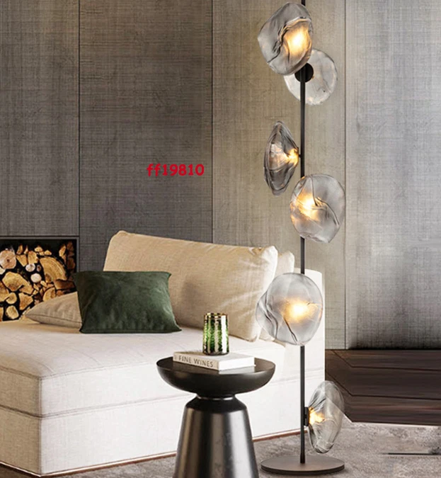 Floor Lamp Chandelier Irregular Glass Ball Modern Desk Table Standing Lighting