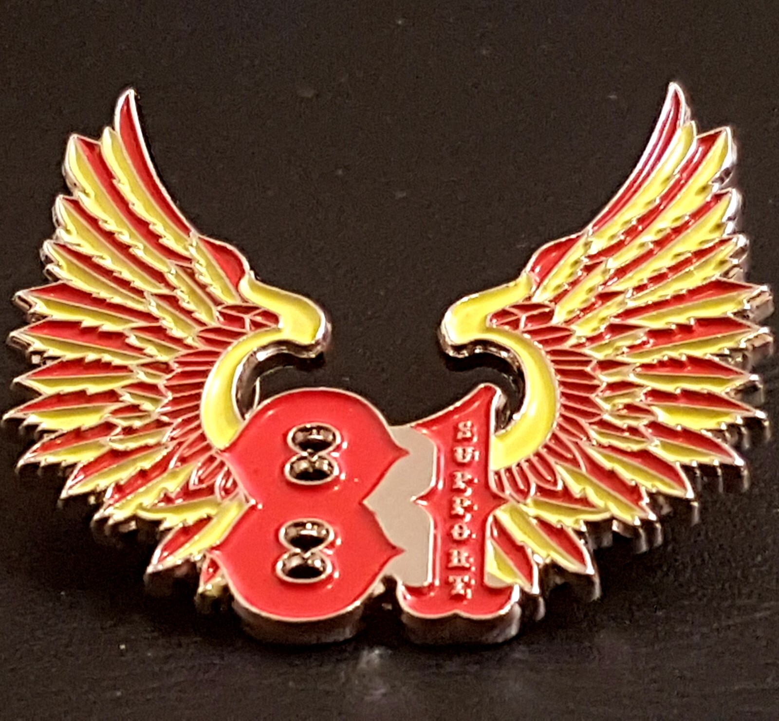 Pin Insignia de Metal 81 Nómadas Ángeles Alas Soporte 1% Motociclistas MC Outlaw Hells Parche