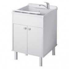 Mobile Lavanderia Lavatoio Lavandino per Esterno Pilozzo in Resina PVC