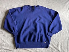 Vtg 90s Russell Athletic X-Large Blank Womens Crewneck Sweatshirt USA Blue XL