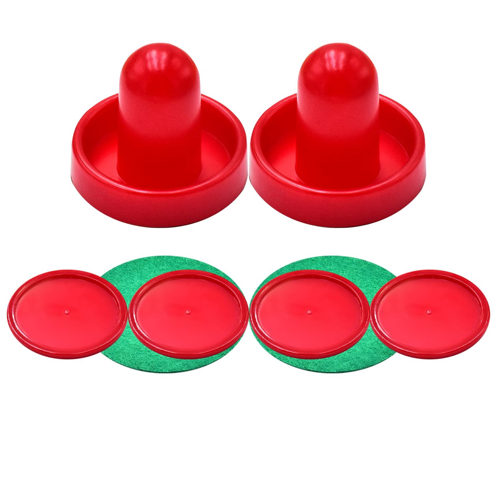 1 Set Mini Air Hockey Pushers and Air Hockey Pucks Great Goal Handles Pushers...